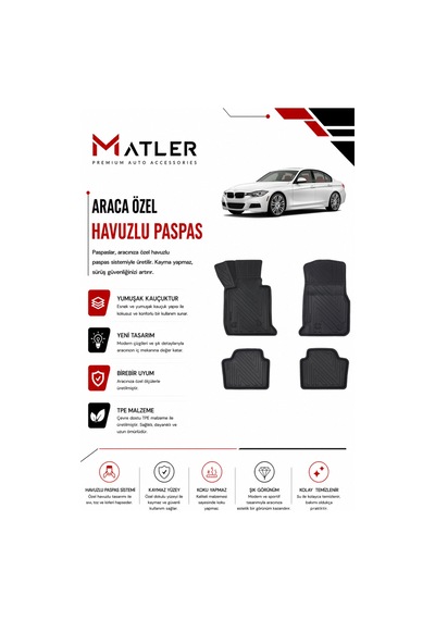 Bmw 3 Serisi F30 2016 Model 4d Ekstra Havuzlu Paspas