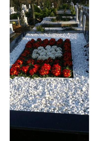Tr Asenya Mezar Taşı 7 Kg 2-4 Cm Beyaz Dolomit Taş Dere Çakıl Taşı Bahçe Süs Taşı Mezar Süsleme Taşı