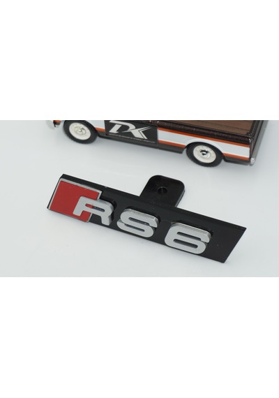 Dk Tuning Rs6 Gri Kırmızı Ön Panjur Logo Arma Audi İle Uyumlu -
