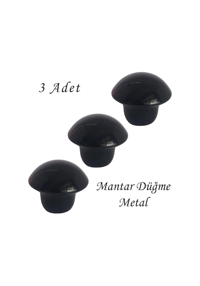 3 Adet Siyah Mantar Düğme Kulp Mobilya Çekmece Dolap Kapak Kulbu Metal Kulp Aksesuarları Vidalı