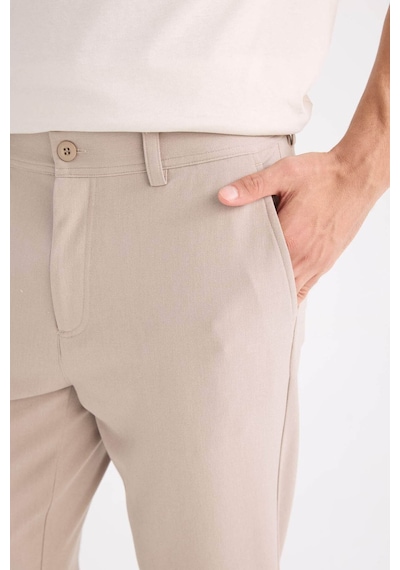 DeFacto Tailored Fit Normal Kesim Düz Paça Her Yöne Esneyen Yazlık Kumaş Pantolon -  C7508AX25SPBG755