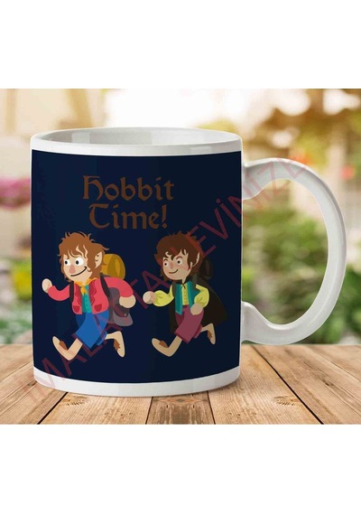 1-1454 Hobbit Time Lord Of The Rings İki Tarafı Baskılı Kupa Bardak Çok Renkli