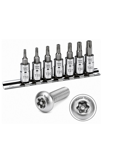 Retta 1/4 Lokmalı Delikli 5 Köşe Torx Takımı 7 Parça