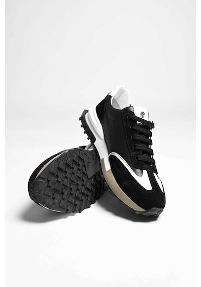 Bestello Bağcıklı Termo Taban Sneaker 101-24614-08 Kadın Ayakkabı Siyah