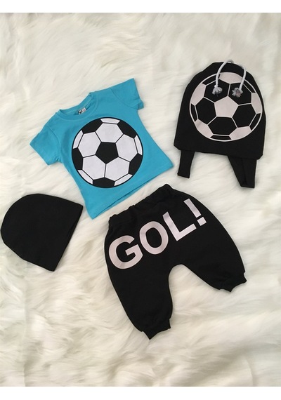 Turuncu Gardrop Kaprili Gol Baskı 4lü Takım Çok Renkli Turuncu Gardrop Kaprili Gol Baskı 4lü Takım Çok Renkli