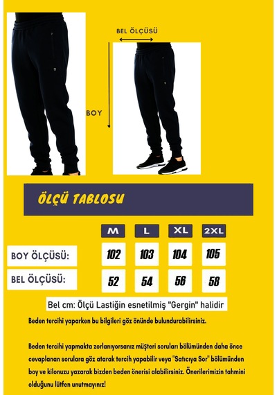 Trendhill Erkek Lacivert Üç Iplik Kışlık Eşofman Altı Edy5456l Lacivert