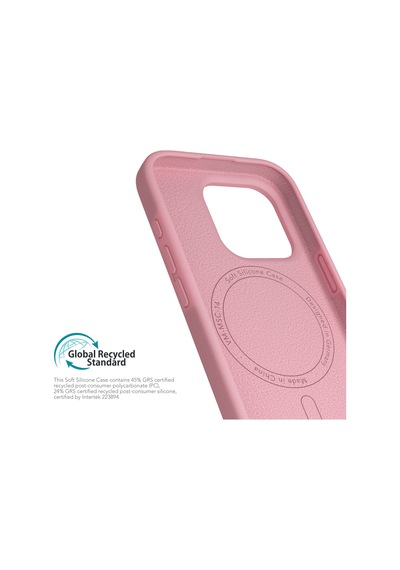 Vonmahlen Apple Uyumlu iPhone 16 Pro Max Magsafe Silikon Kılıf Pembe