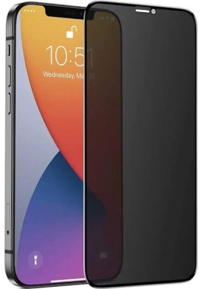 Apple iPhone Uyumlu  12 Pro Hayalet Ekran Koruyucu 9h Tam Kapatan Gizleyen Kırılmaz Cam