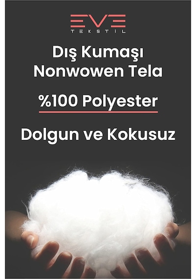 Eve Tekstil 4 Adet Silikon Elyaf Dolgulu Kare Kırlent Iç Yastığı 350 G