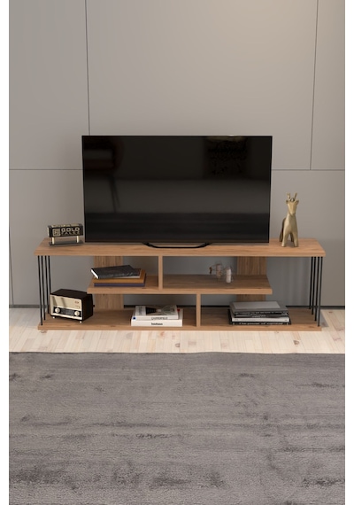 Ceviz Desenli Modern Tv Ünitesi 140 Cm