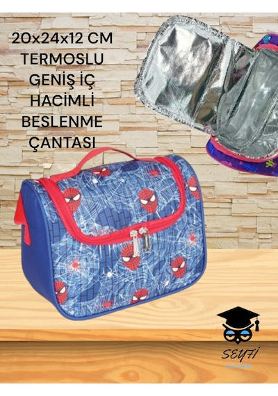 20x24x12 Cm Termoslu Geniş İç Hacimli Beslenme Çantası Avokado