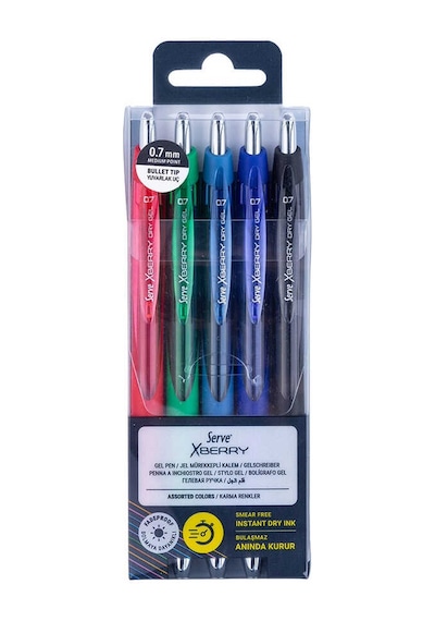 Serve Xberry Jel Kalem 0.7Mm Yuvarlak Uç 5Li Sv-Xbrgely0.7B5Krpa