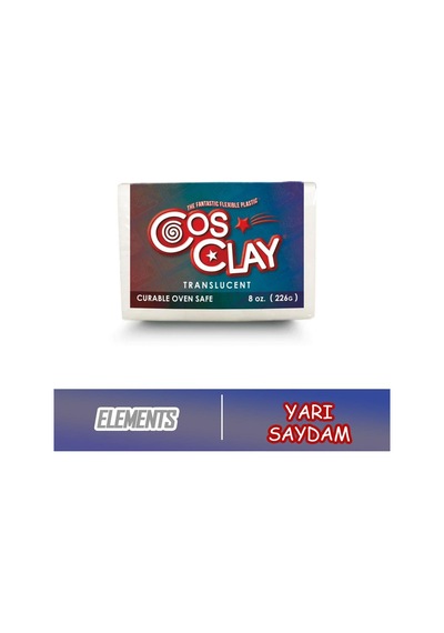 Cosclay Elements Translucent Yarı Saydam Esnek Fırınlanabilir Polimer Kil