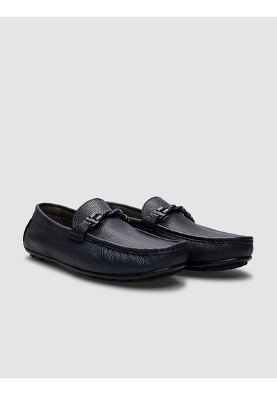 Cabani Sanvano Hakiki Deri Lacivert Erkek Loafer