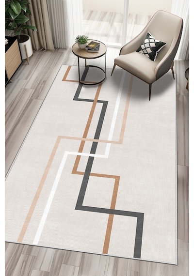 West Home Makinede Yıkanabilir Kaymaz Taban Leke Tutmaz Modern Bej Mutfak Halısı Salon Halısı Ve Yolluk Wh 582 Beige