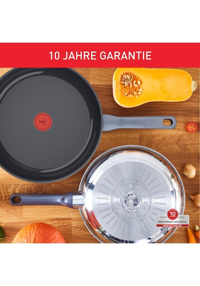 Tefal Duetto Tava Seti, 3 Parça. 20/24/28 Cm, Go Ceram Seramik Yapışmaz Kaplama, Termal Sinyal, Perçinli Sap, Her Türlü Sobaya Uygun, Paslanmaz Çelik, G766s334 Siyah Tefal Duetto Tava Seti, 3 Parça. 20/24/28 Cm, Go Ceram Seramik Yapışmaz Kaplama, Termal Sinyal, Perçinli Sap, Her Türlü Sobaya Uygun, Paslanmaz Çelik, G766s334 Siyah