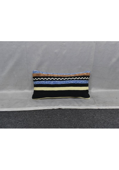 Zehra Abla Halı Yeni El Dokuma Dekoratif Lumbar Kilim Kırlent Yastık Kılıfı 6204