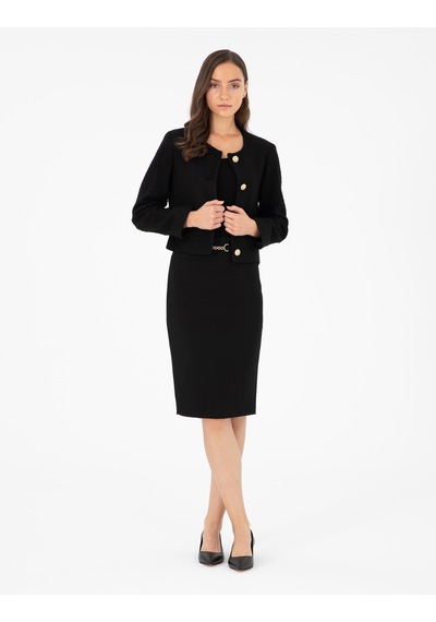 Pierre Cardin Kadın Siyah Etek Dokuma 50297135-vr046 Siyah