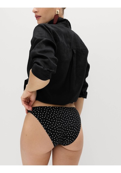 Marks & Spencer Puantiyeli Yüksek Bel Bikini Altı T52008851 Siyah Mix