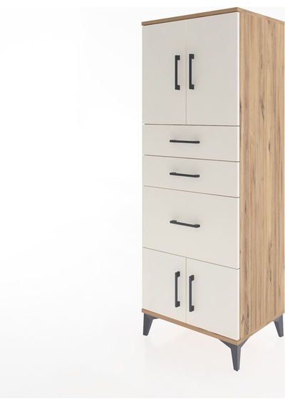 Hyperion Dolap 2 Raflı 3 Çekmeceli 4 Kapaklı 60x44x163 Çam-aytaşı Atlas Çam