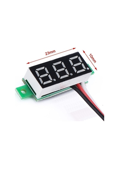 0.28" 0-100v Kırmızı Voltmetre
