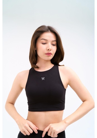 Normal People Nova - Spor Bra / Şeftali Dokulu Peach Skin Kumaş Siyah