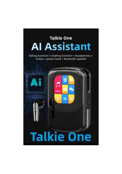 Talkie One Aı Large Model Akıllı Kulaklık Ve Dokunmatik Ekranlı Şarj Kutusu Çeviri, Hoparlör, Sesli Asistan, Bluetooth 6.0 Siyah - 906427848