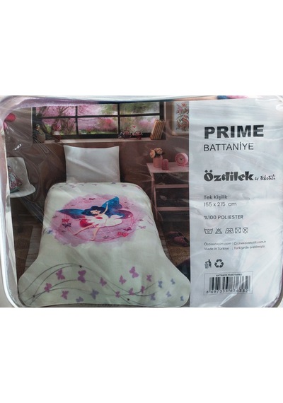 Özdilek Prime Tek Kişilik Çocuk Battaniye 155x215 -fairies Yeni Krem