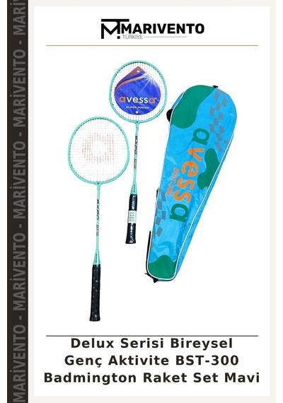 Delux Serisi Bireysel Genç Aktivite Bst-300 Badmington Raket Set Mavi