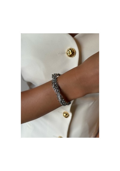 Vip Silver Bileklik Gri Gri