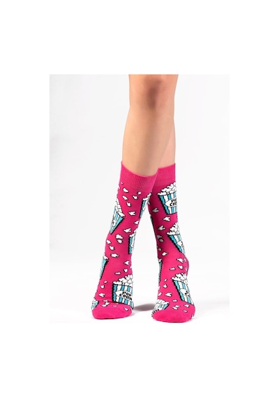 Ozzy Socks 2'li Pop Corn Desen Kutu Çok Renkli