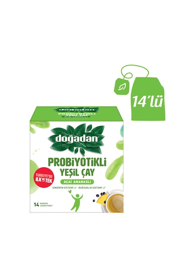 Doğadan Probiyotikli Yeşil Çay Açai Ananaslı 14'lü