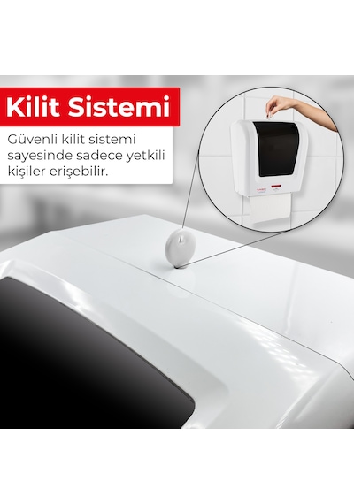 Mulpex Sensörlü Fotoselli Otomatik Kağıt Havlu Makinesi 21 cm. Be Beyaz