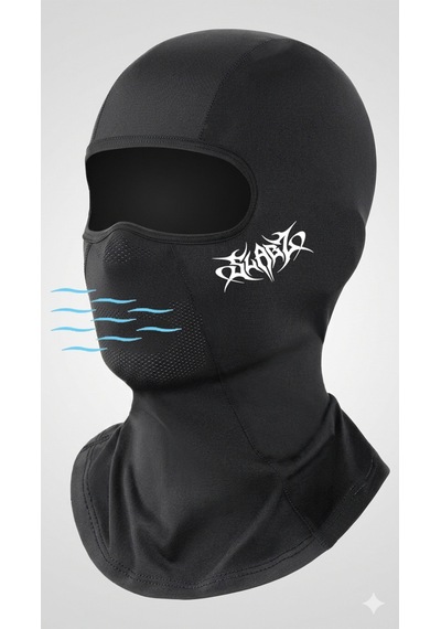 Flex Premium Reflektörlü Siyah Kar Maskesi Model 209 Balaklava Balaclava Motorsiklet Scooter Bisiklet Spor
