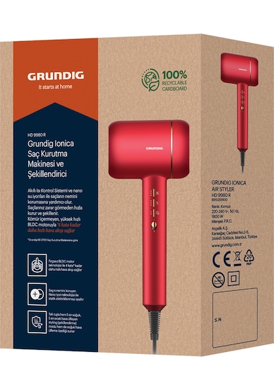 Grundig HD 9980 Ionica Air Styler 1800 W Saç Kurutma Makinesi