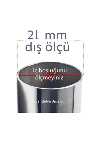 21 Mm Pvc Sandalye Profil Ayak Pabucu Sessiz Yumuşak - Siyah 12 Adet Diğer