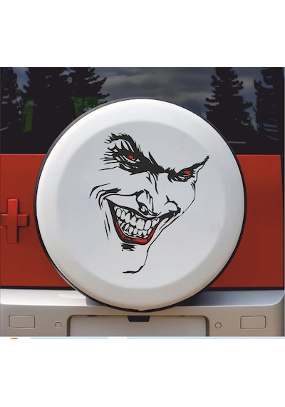 Joker Sticker - Batman Gotham City Sticker - Araba Oto Cam Motosiklet Karavan Sticker - 00057 15x13 Cm