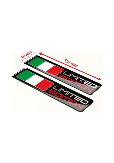 Limited Edition İtaly 3d Sticker İtalyan Bayrağı Tasarımlı