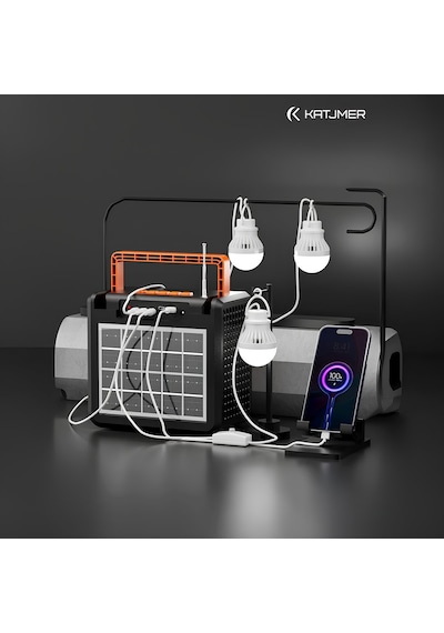 Katjmer Ktsp22 Hoparlör Solar Güneş Panelli Güç Kaynağı