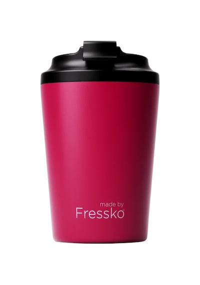 Made By Fressko Camino Yeniden Kullanılabilir Kahve Bardağı, Yalıtımlı Termal Kupa, 340 Ml, Fuşya
