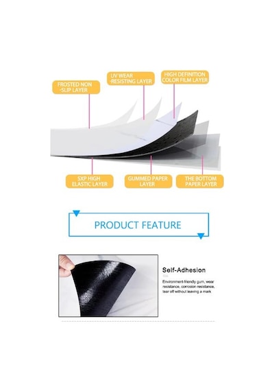 6 Adet 30cmx60cm Yapışkanlı Floor Pvc Panel 803 Yer Zemin Kaplama Paneli Arkası Kauçuklu