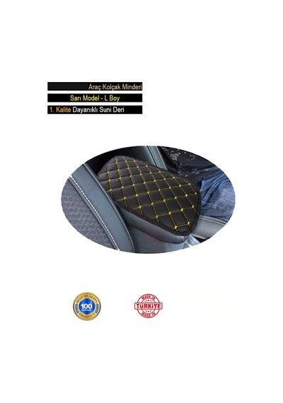 One Vıp Sale Bmw E87 Yeni Özel Deri Oto Kolçak Kılıfı Örtüsü Capitone Süngerli Sarı Nakışlı