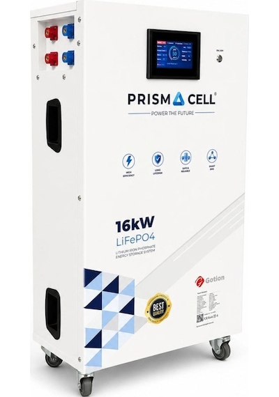 Prismacell Tekerlekli 51.2 314 Ah 16kw Lifepo4 Akü Lityum Batarya Bavul Tipi Dikili Tip