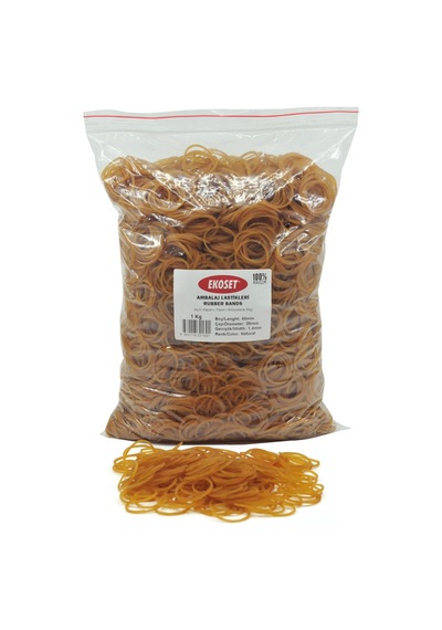 Ekoset Kauçuk Paket Ambalaj Toka Maydanoz Para Lastiği 40Lık 1Kg