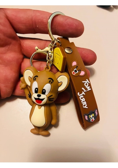 Tom Ve Jerry Sevimli Fare Jerry Silikon Anahtarlık Çanta & Araba Süsü