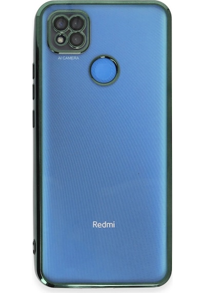 Mey İthalat Redmi 9c Kılıf Lensli Silikon - Yeşil