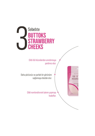 Skin Sensual Buttoks Strawberry Cheeks Vücut Maskesi | Çilek ve Tavuk Derisi Görünümüne Elveda | 2 Parça