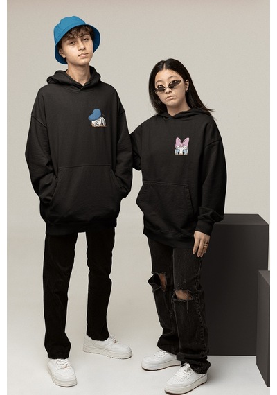 Donald Duck Ve Daisy Duck Sevgili/çift/arkadaşlık 2'li Kapşonlu Sweatshirt Seti 001
