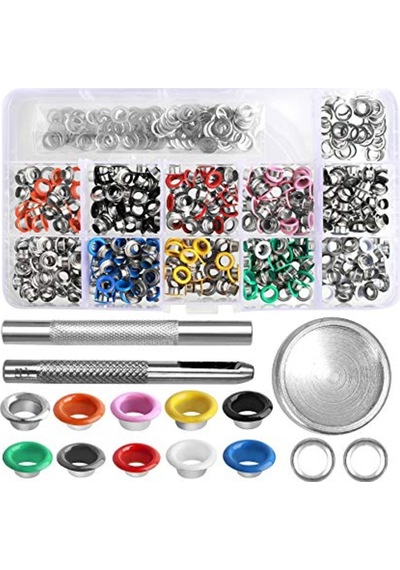 5 Mm Renkli Metal Kuş Gözü 300 Set Ve Saklama Kutusu