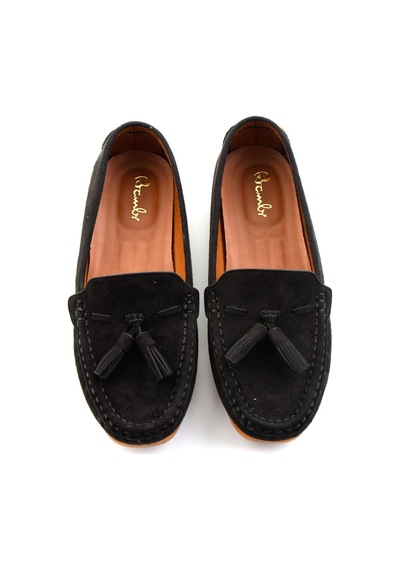 Bambi Siyah Kadın Loafer Ayakkabı K01309000672 Siyah